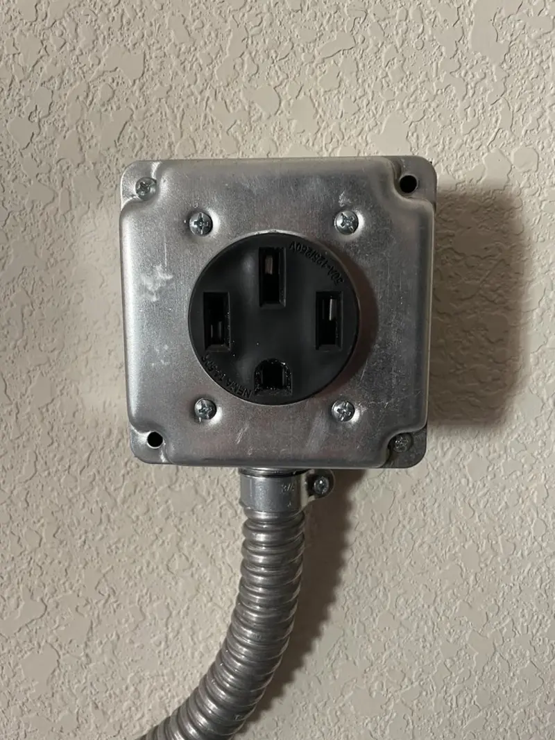 NEMA 14-50 outlet installed for Smart Home Electrical in Arkansas City